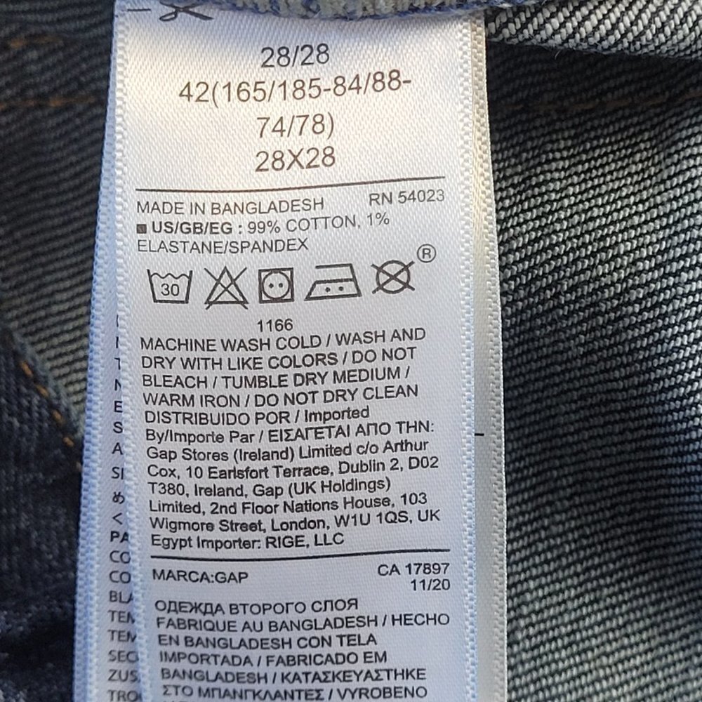 ✅ Gap Woman’s Blue jeans slim size 28 - Picture 10 of 12